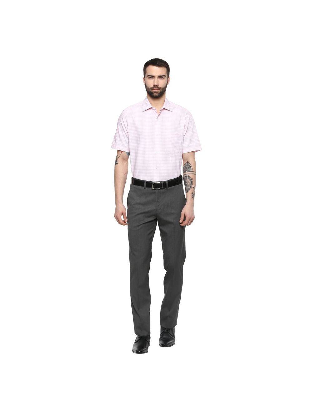 Buy INVICTUS Men Black Slim Fit Printed Formal Trousers - Trousers for Men  2276929 | Myntra